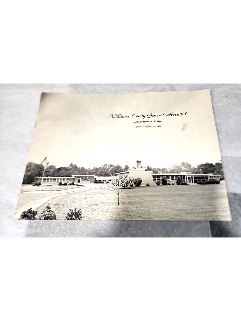 Williams County General Hospital Montpelier Ohio Souvenir History Booklet 1952